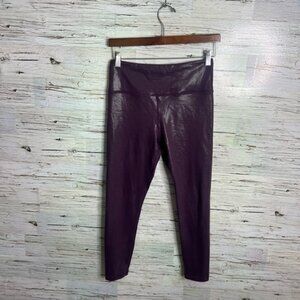 ZYIA Active Cropped Purple Leggings shiny size 6-8